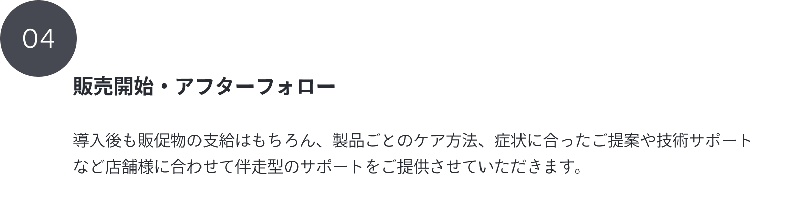 04 販売開始・アフターフォロー